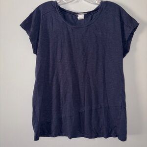 B.L.E.U. navy round neck tee basic solid minimalist M